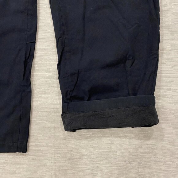 Columbia Fleece Lined Pants Mens 44 x 32 Black Nylon Water Resistant Insulated - Picture 8 of 15